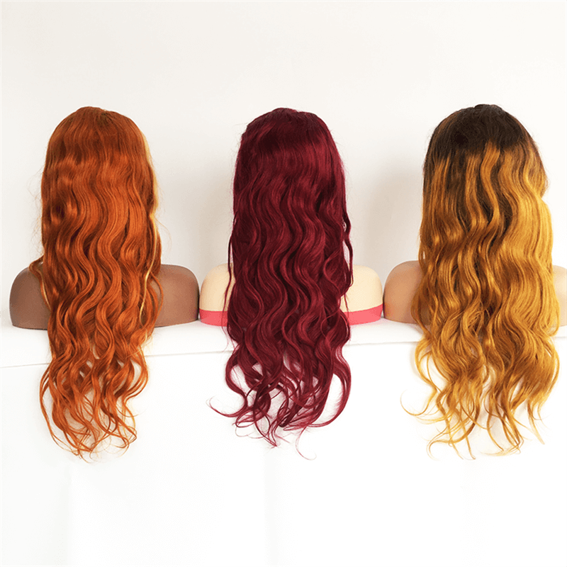Wholesale Vendors For Wigs Colorful Lace Front Wigs Straight Human Hair